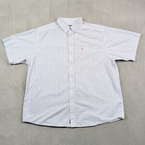 Ariat Western Mayson Classic SS Shirt XXL White Geometric Cotton Button Down